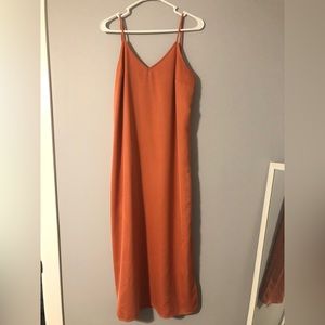 A New Day Satin Midi Dress